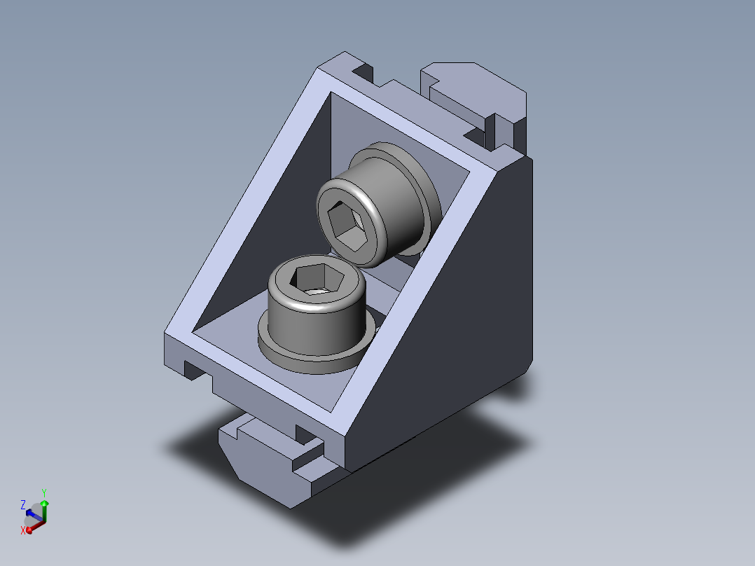 铝型材及其附件3.21.30.3030.STB正等轴测图