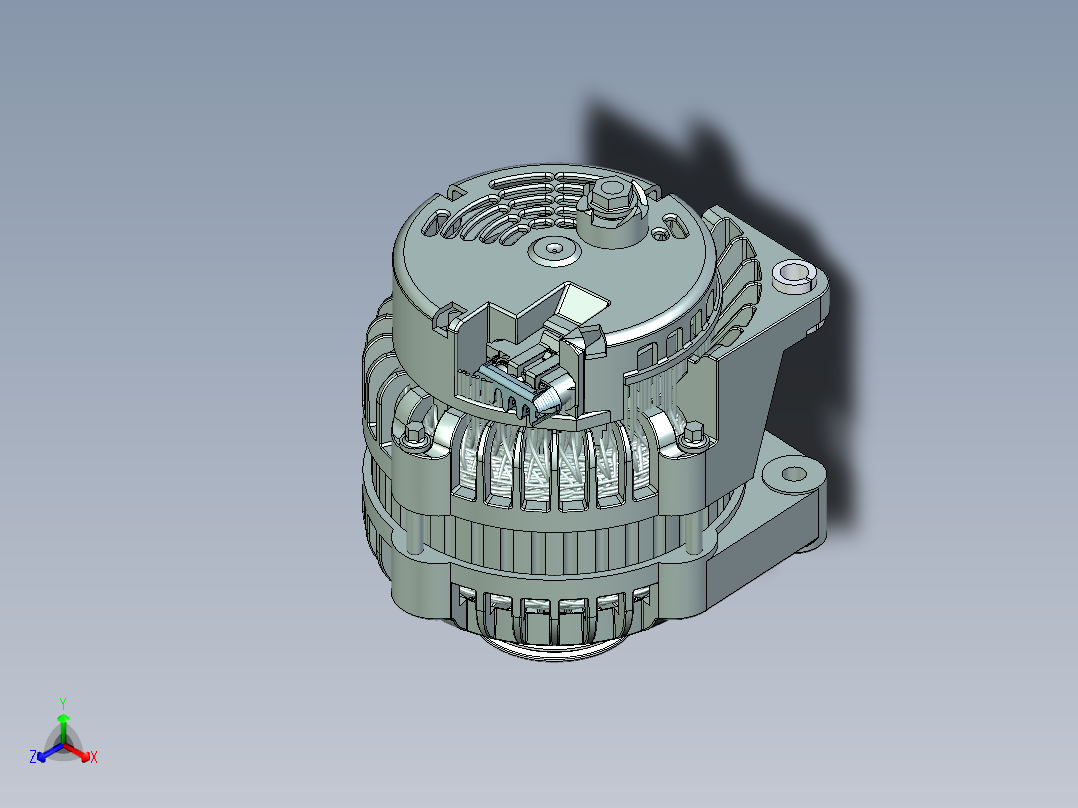 Delphi发电机模型<span style='color: red'>3D</span>图纸 STP格式