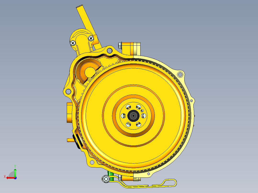 双排座车用变速箱 无内部细节后视图