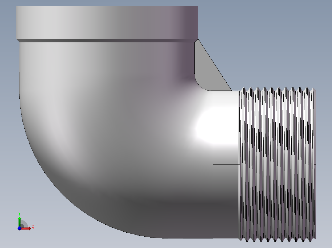 弯头-等径内外丝 DN40前视图