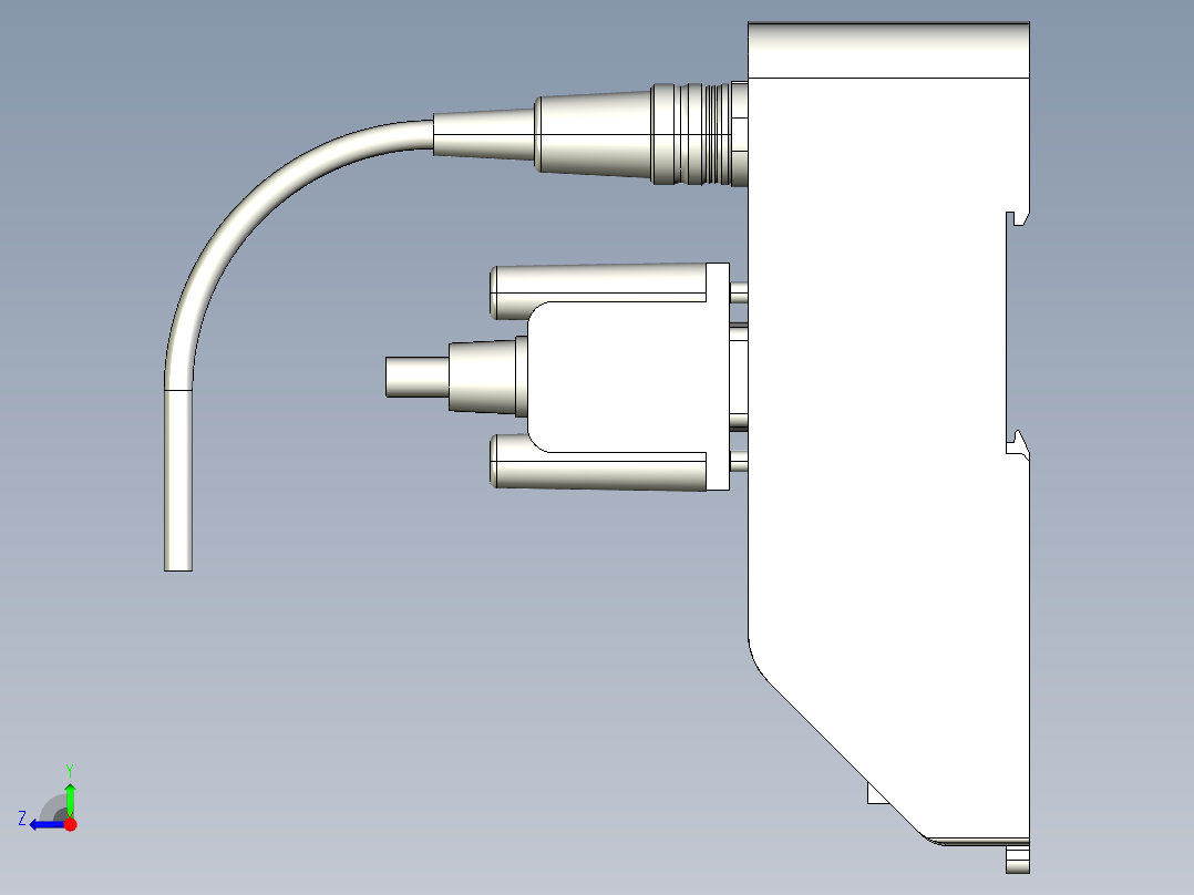 基恩士N-R2_kc图纸模型右视图