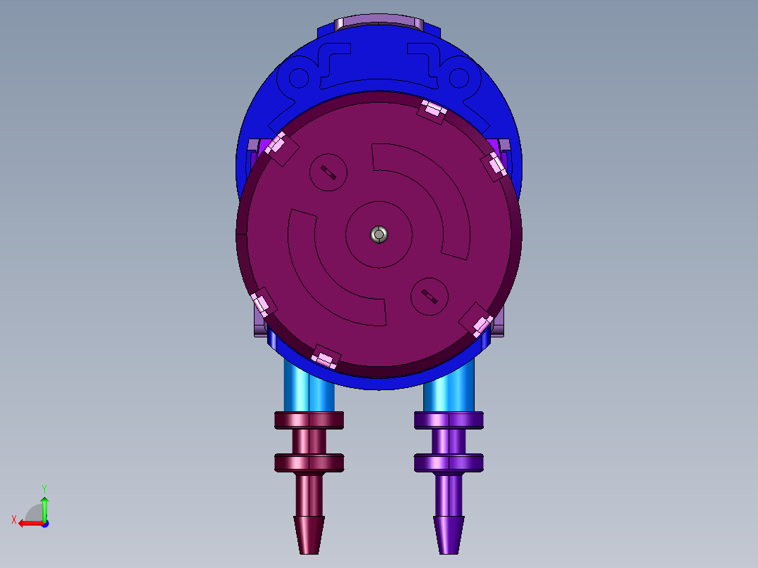 卡默尔家用扫地机器人直流齿轮泵后视图
