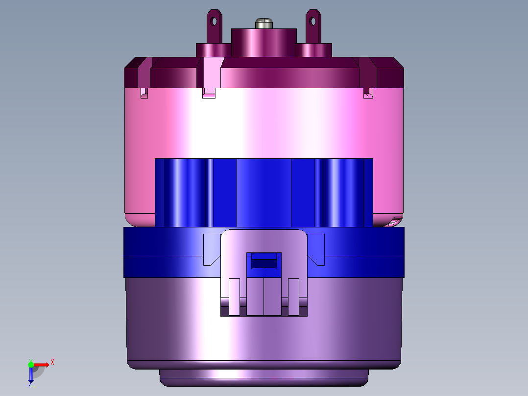卡默尔家用扫地机器人直流齿轮泵俯视图