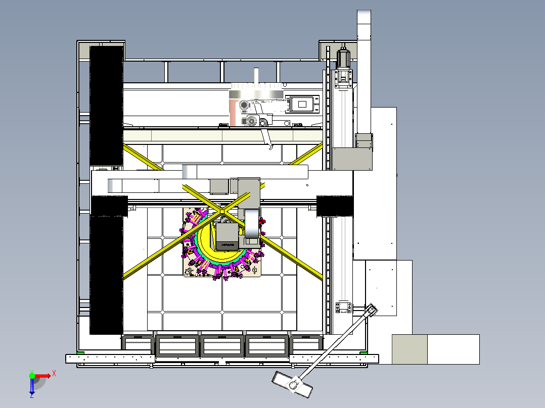 SHY-SWZ2030-动梁五轴龙门俯视图