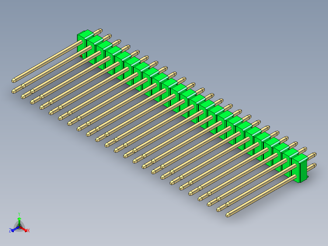彩色公头100mil（2.54mm）系列-DS1021_green_2x24p_100mil_Type19_rev1.0
