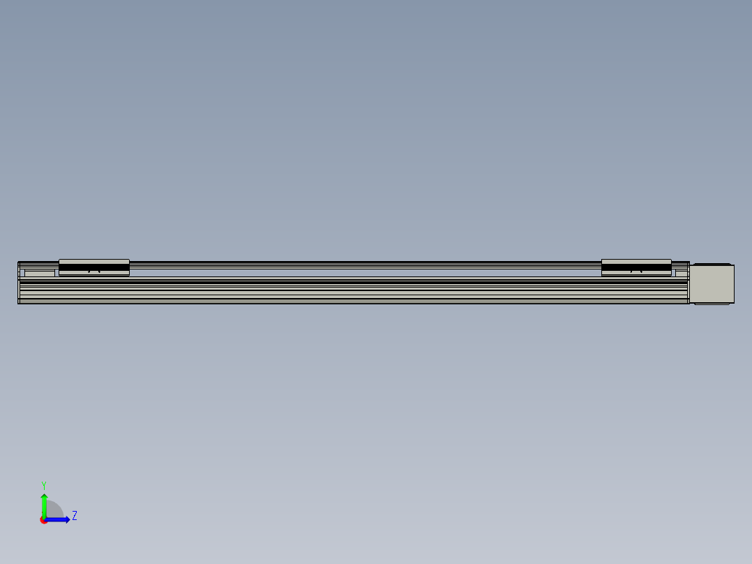 直线模组LHB17-L40-S1150-L(B)设计图纸左视图