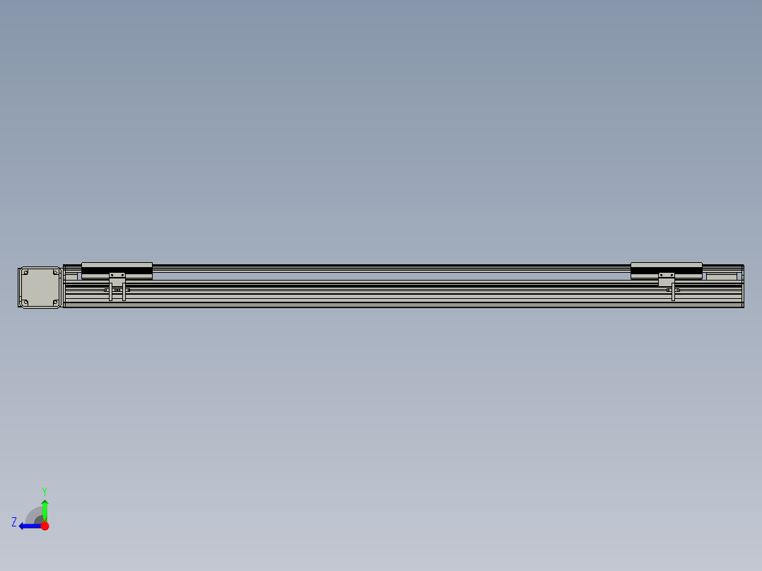 直线模组LHB17-L40-S1150-L(B)设计图纸右视图