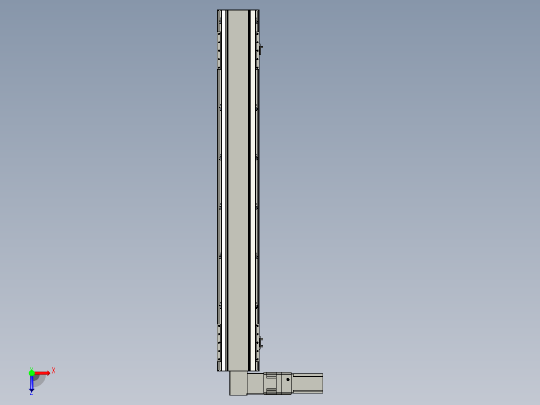 直线模组LHB17-L40-S1150-L(B)设计图纸俯视图