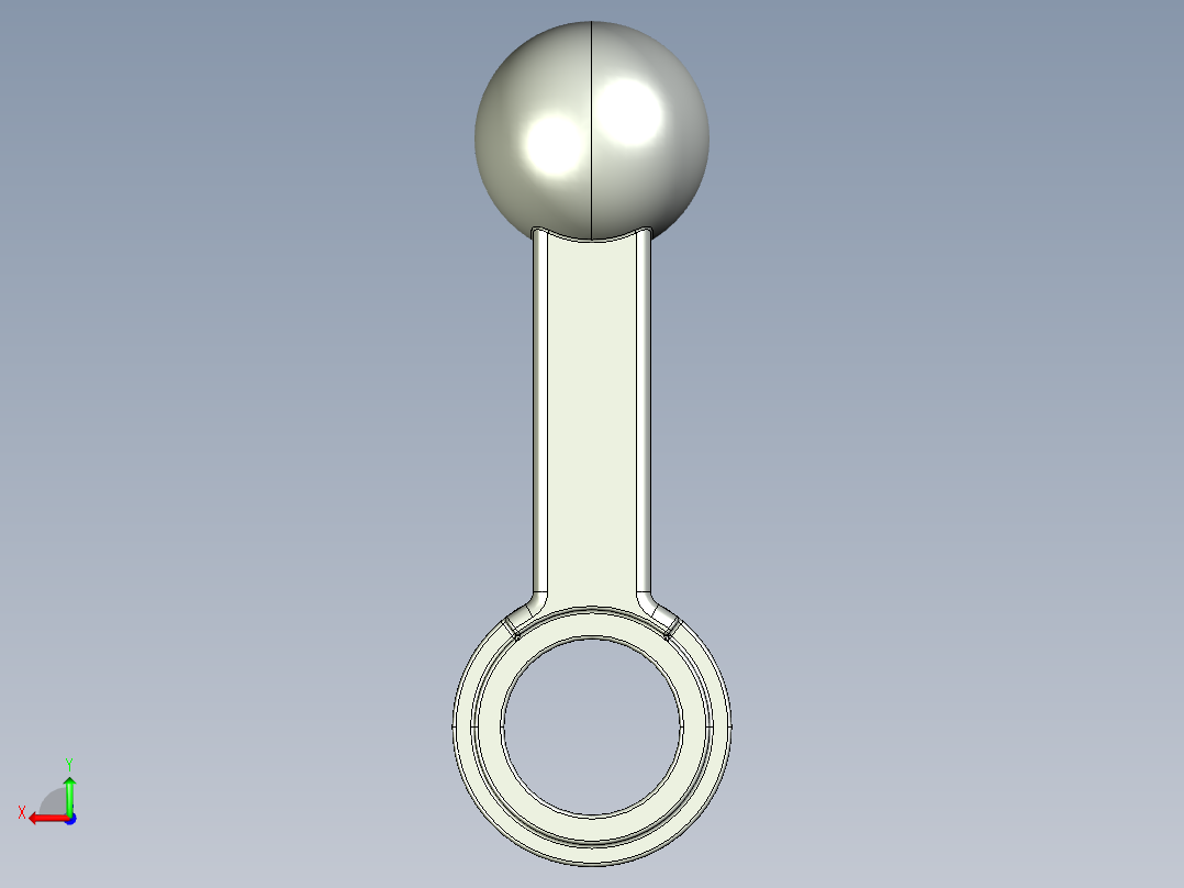 气缸电机-2852 Old Grey Technic Engine Connecting Rod后视图