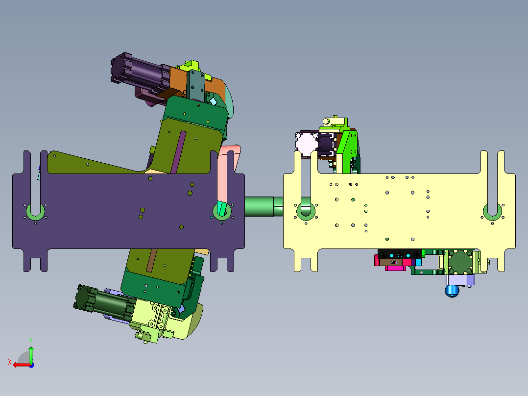 汽车装饰尾管焊接工装后视图
