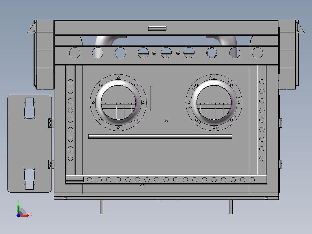 空滤箱 3D模型前视图