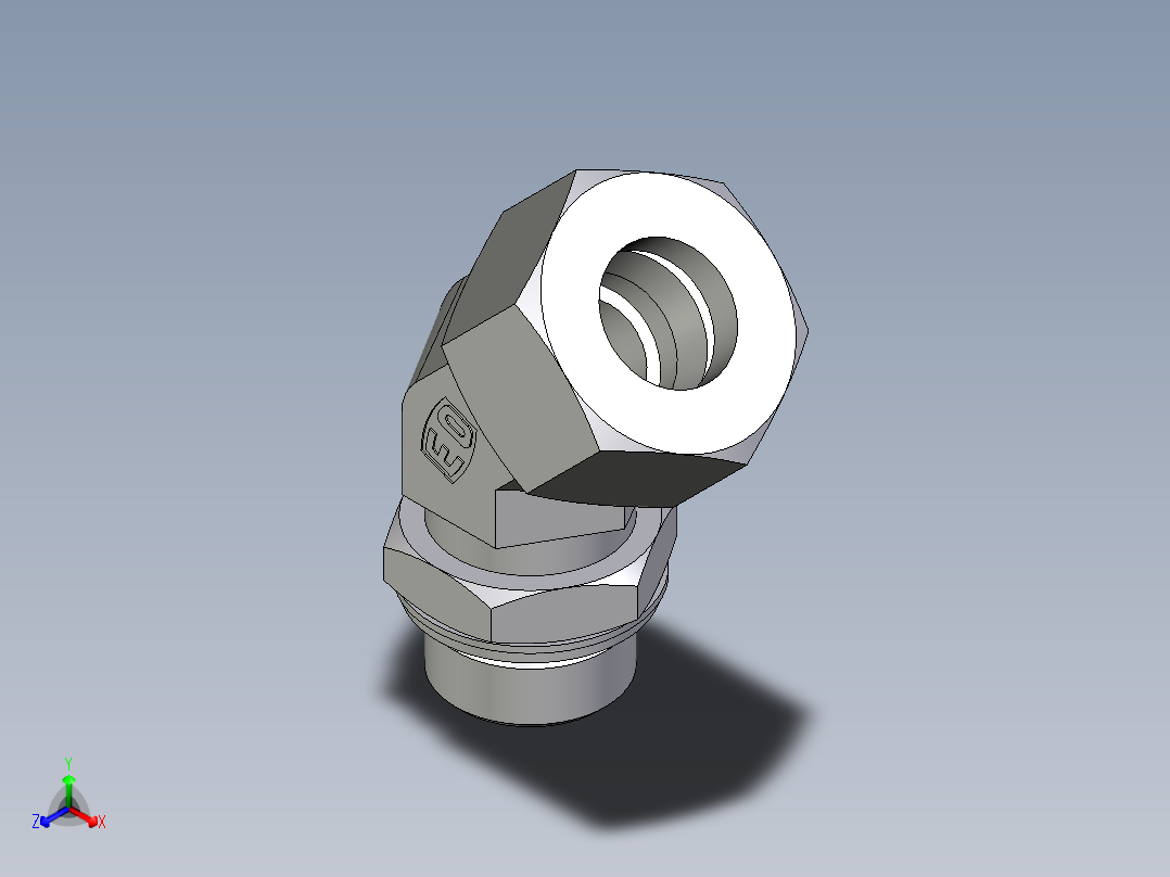 卡套式工业通用硬管接头EO_Adjustable_locknut_45_deg_elbow_VEE25ZSMCF