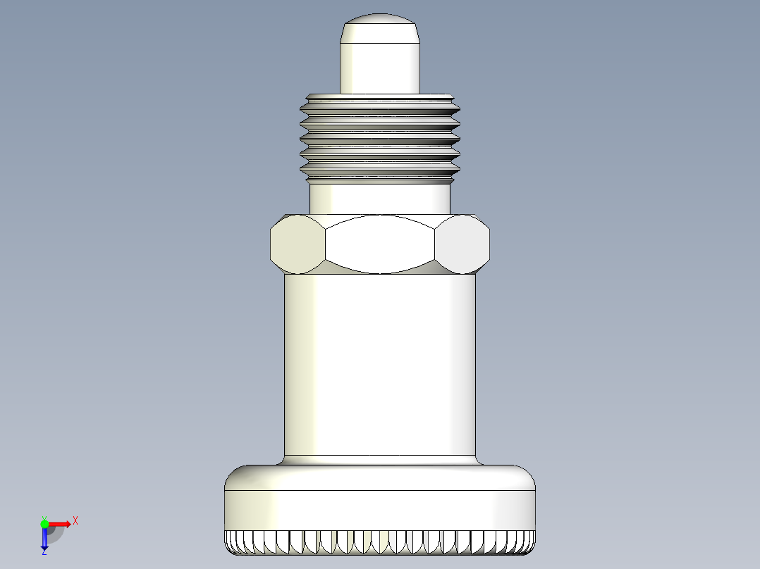 分割定位柱(短型)2212-3D多系列多零件图纸模型俯视图