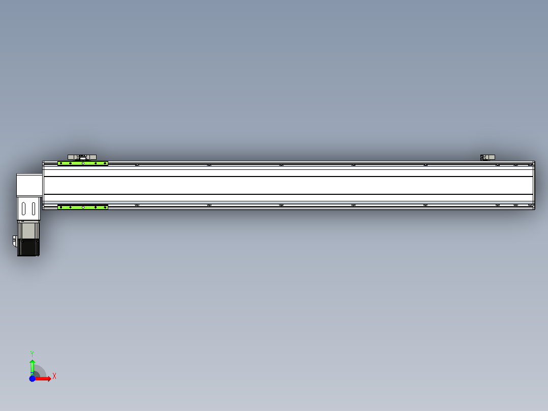 同步带滑台-半封闭B13-L90-S1100-L-P40-D3前视图