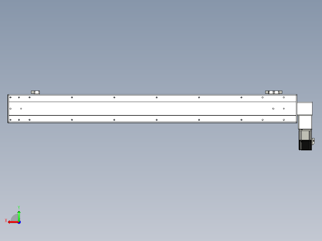 同步带滑台-半封闭B13-L90-S1100-L-P40-D3后视图