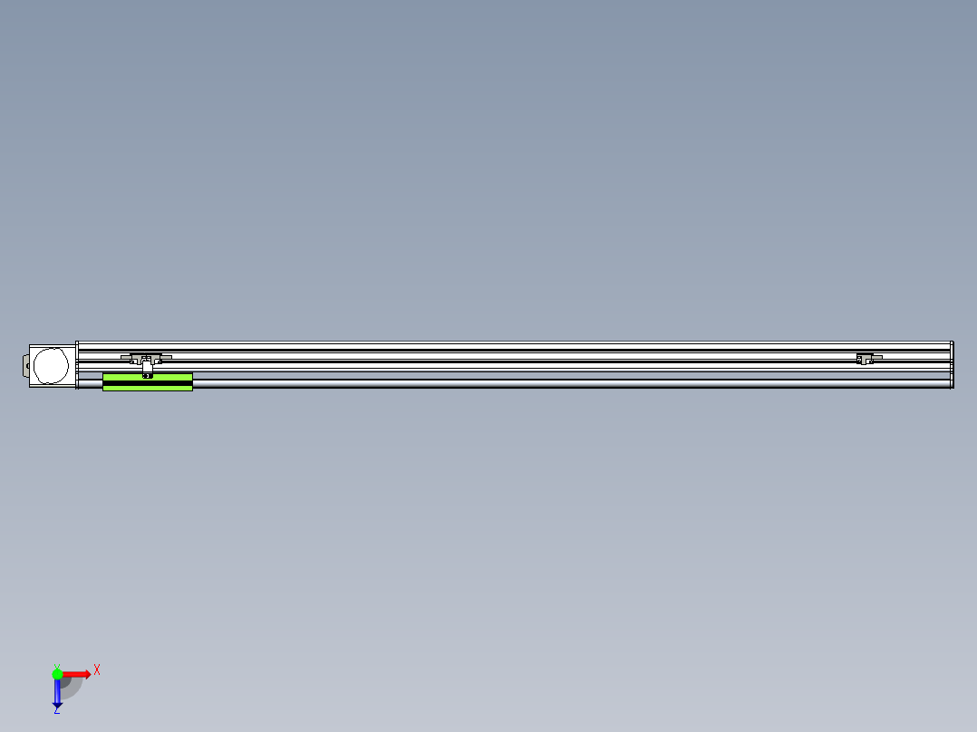 同步带滑台-半封闭B13-L90-S1100-L-P40-D3俯视图
