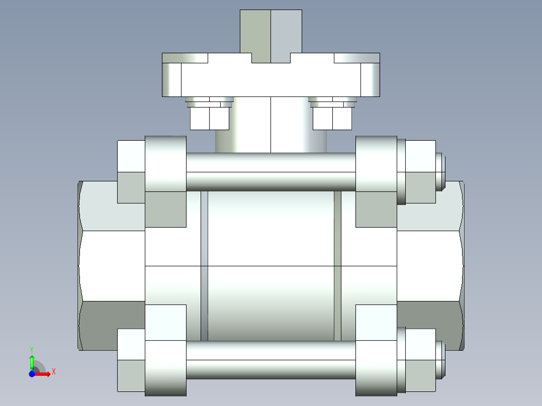 阀门模型-2654_20Quarter_turn_ball_valve前视图