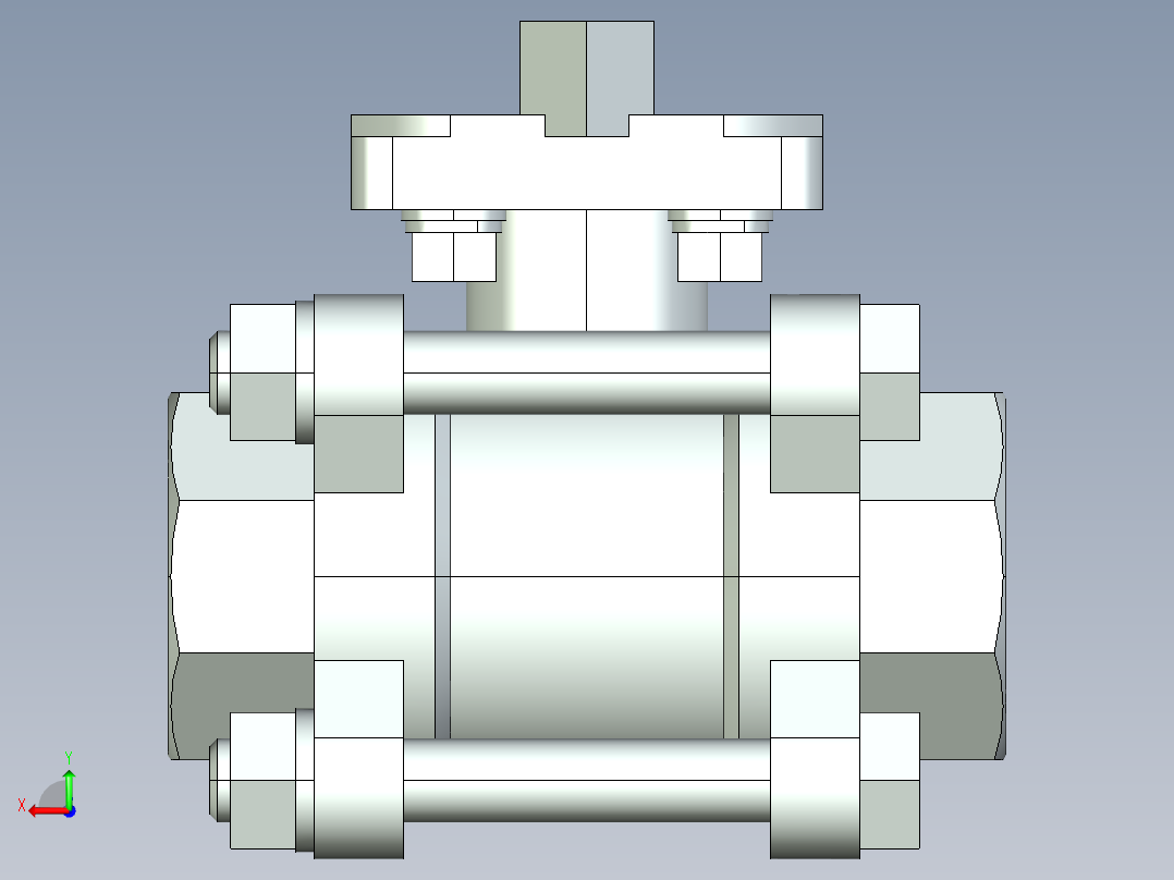 阀门模型-2654_20Quarter_turn_ball_valve后视图