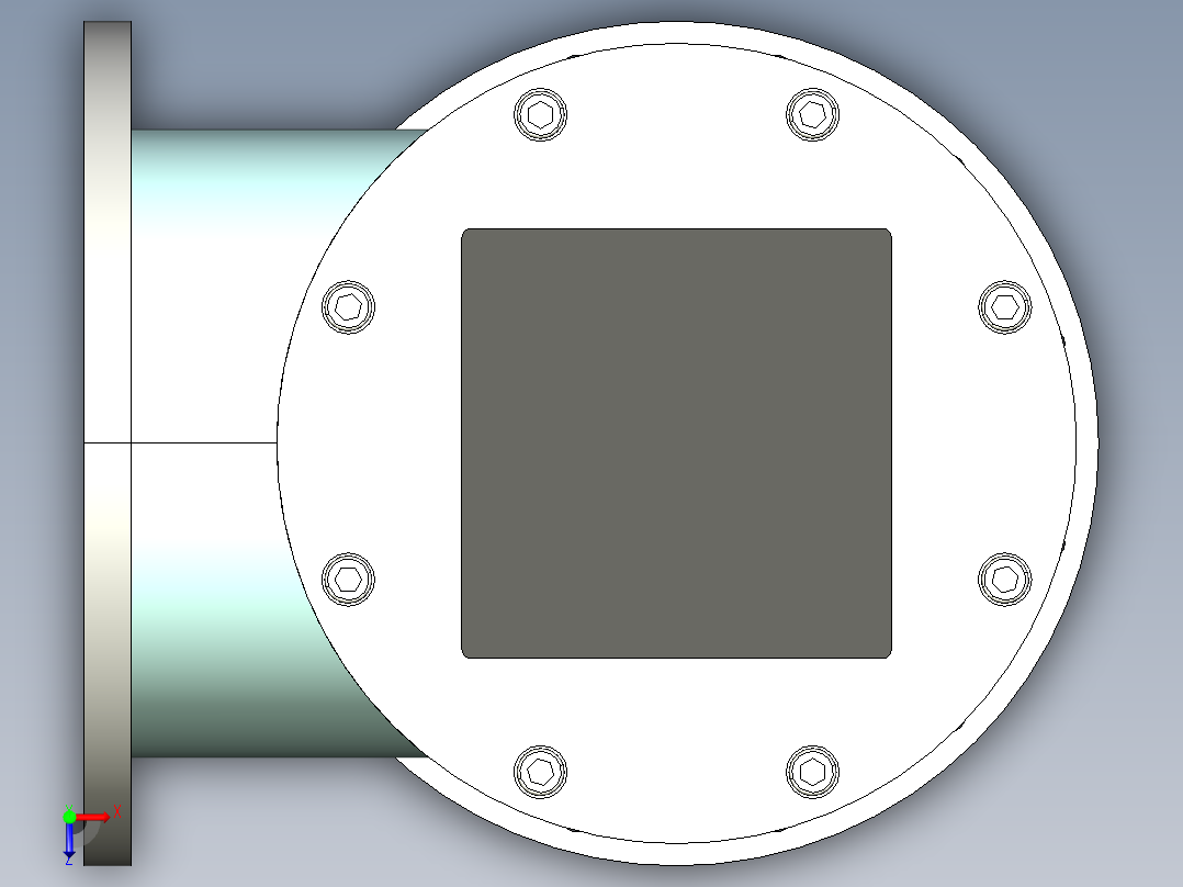阀门模型GDQ-J200________(____)俯视图