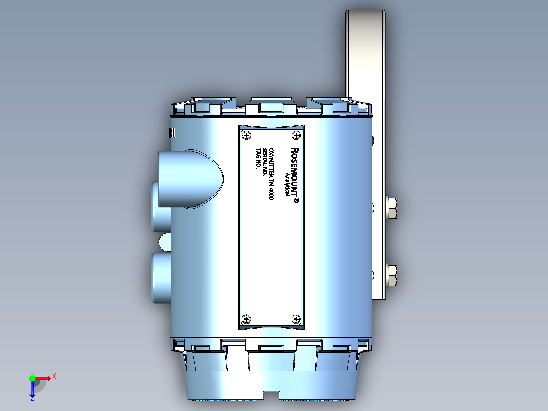 4000原位氧气变送器俯视图