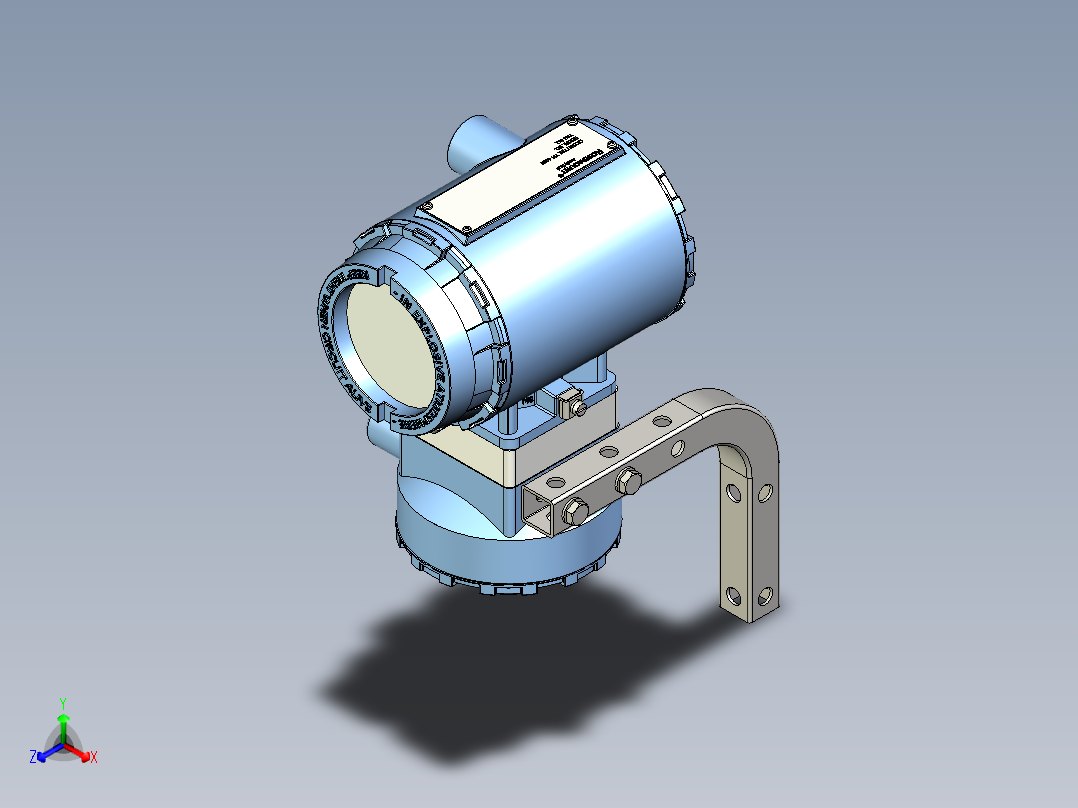 4000原位氧气变送器正等轴测图