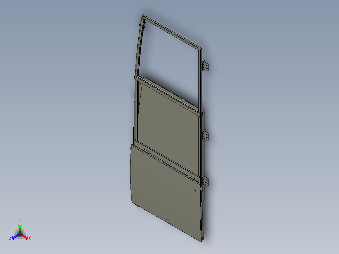 金龙客车骨架司机窗配件布置图<span style='color: red'>3D</span>模型