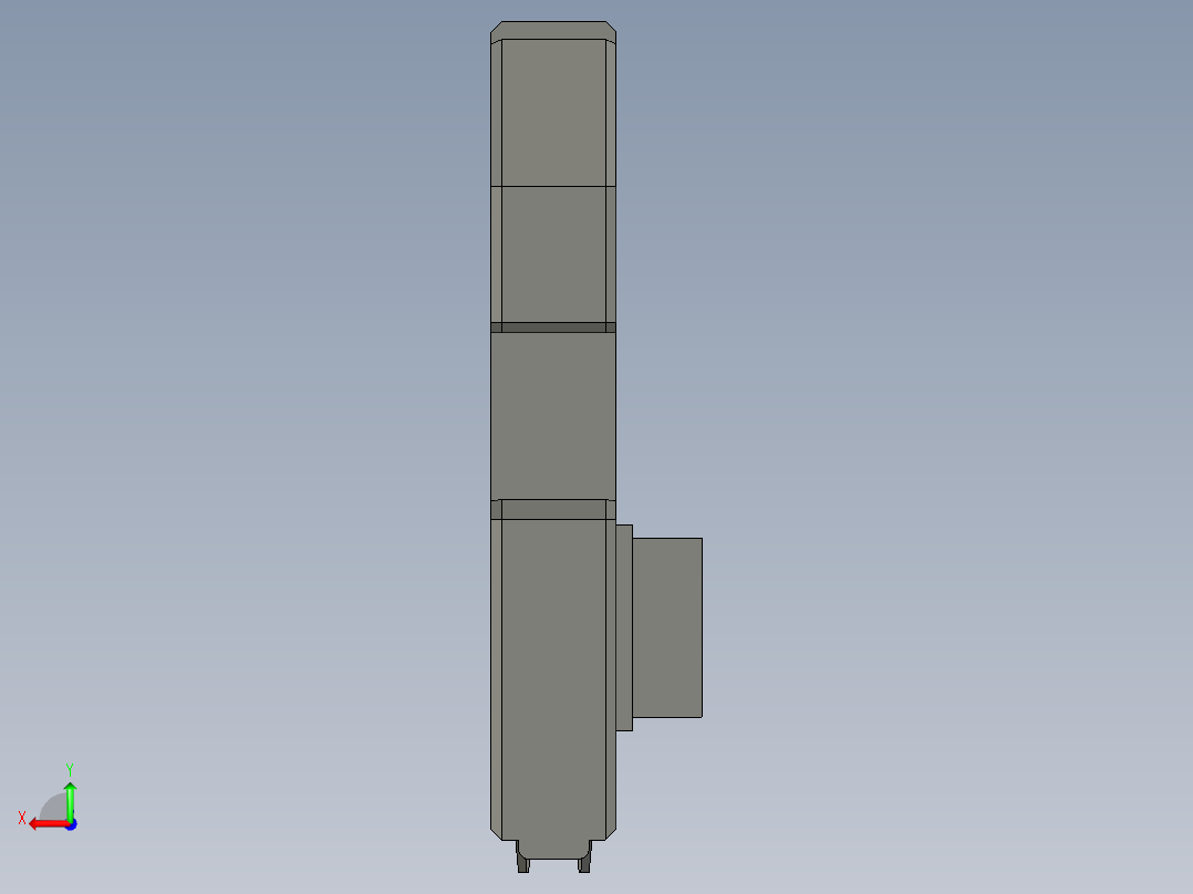 基恩士CV-E300_kc图纸模型后视图