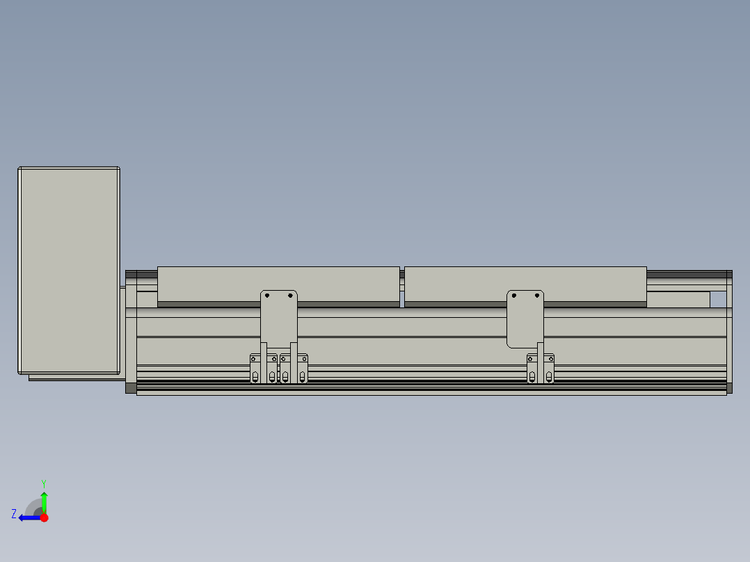 直线模组LHB21-L40-S200-RU设计图纸右视图