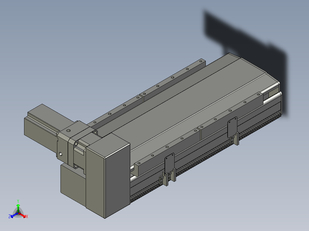 直线模组LHB21-L40-S200-RU设计图纸正等轴测图