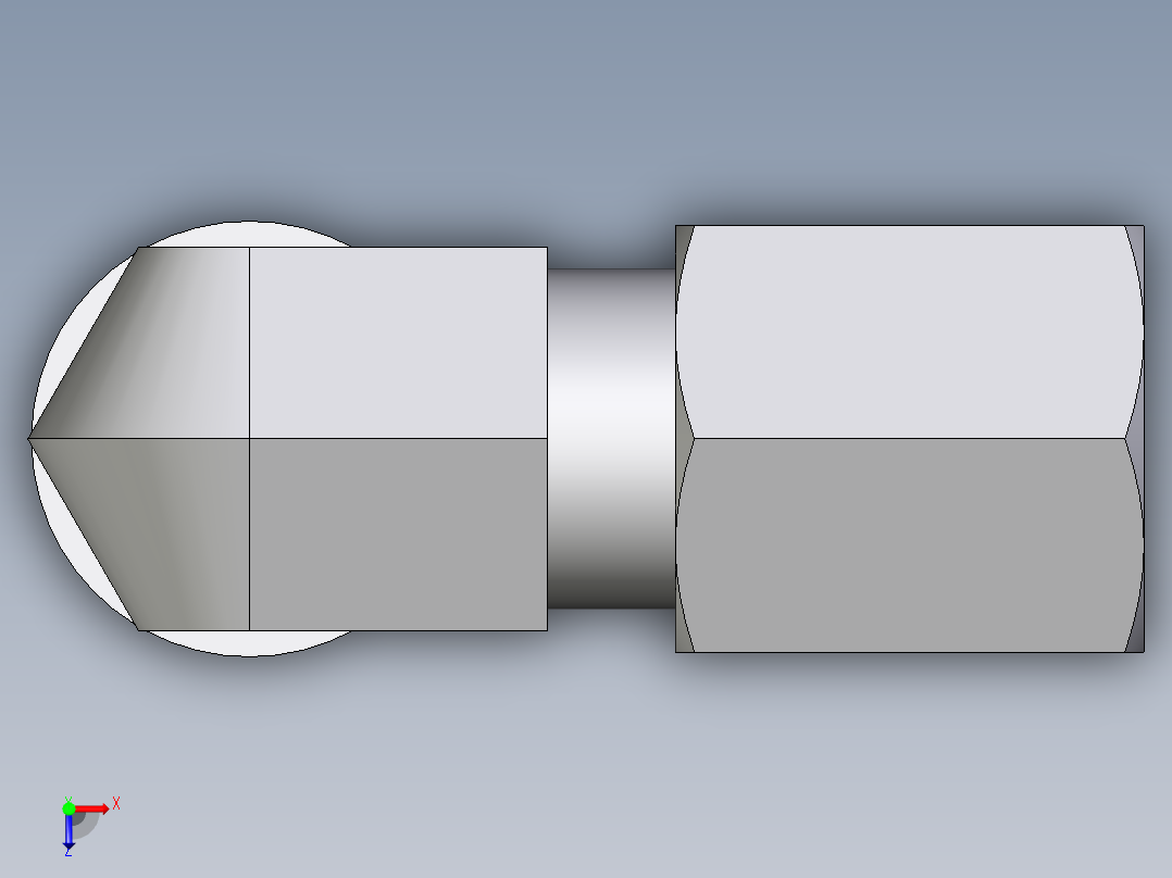 卡套式工业通用硬管接头EO_Male_stud_elbow_WE04LLR71俯视图