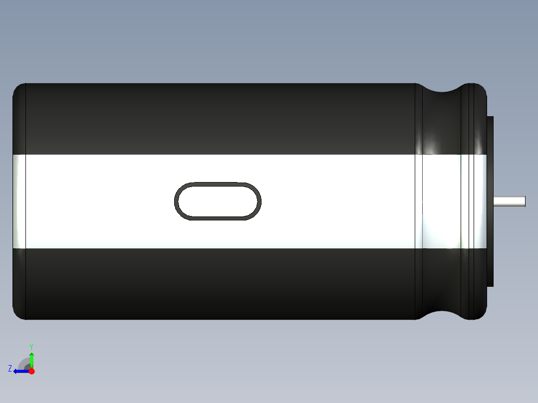 无源元件封装-CAP_RAD_D18x35.5_POL_BK右视图