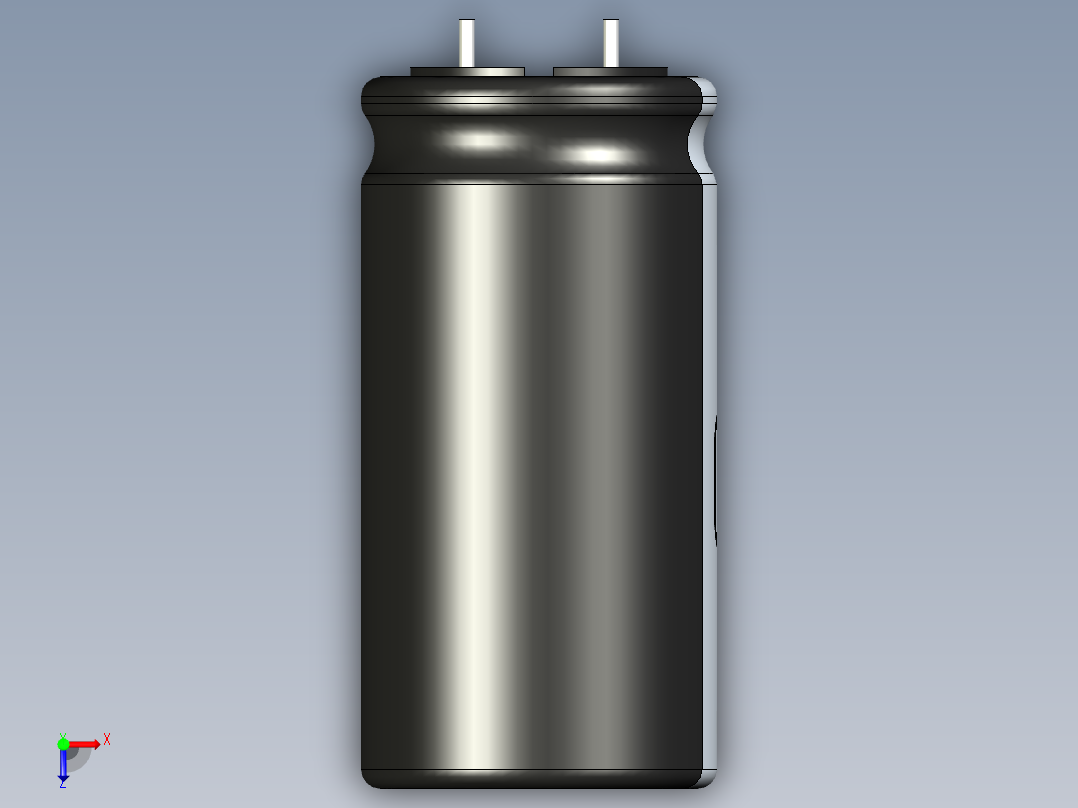 无源元件封装-CAP_RAD_D18x35.5_POL_BK俯视图