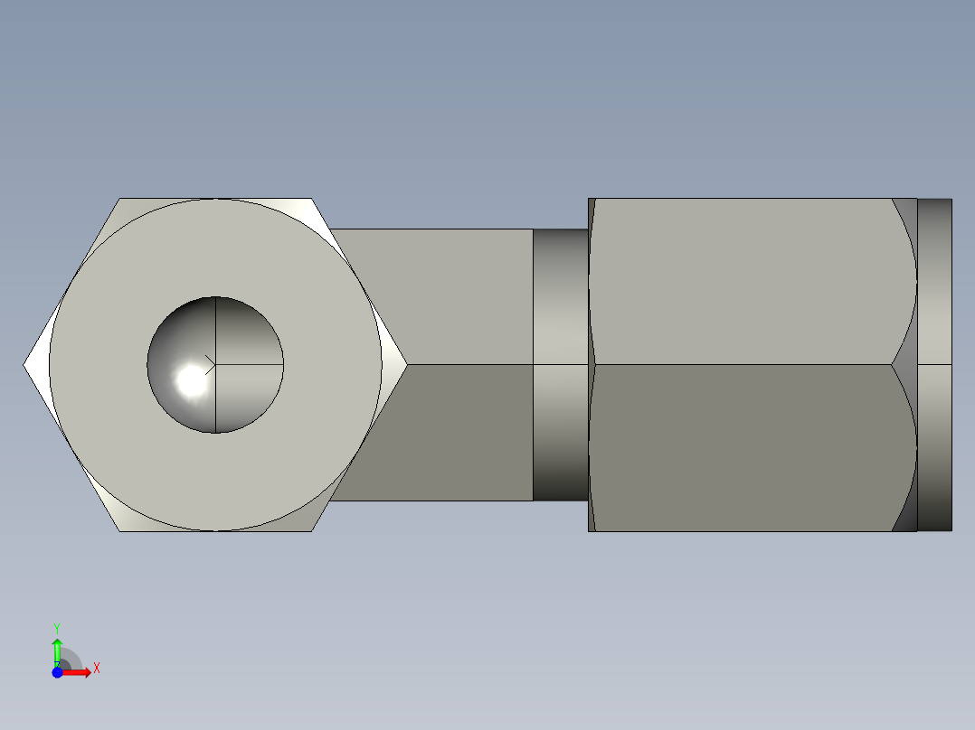 卡套式工业通用硬管接头6_c6bu-s前视图