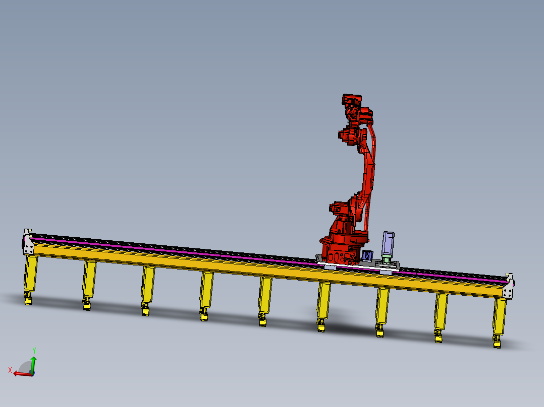 焊接<span style='color: red'>机器人</span>行走轴SW三维图==1138641==160ku