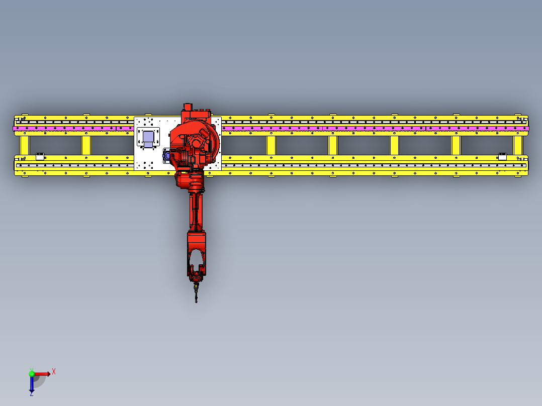 焊接机器人行走轴SW三维图==1138641==160ku俯视图
