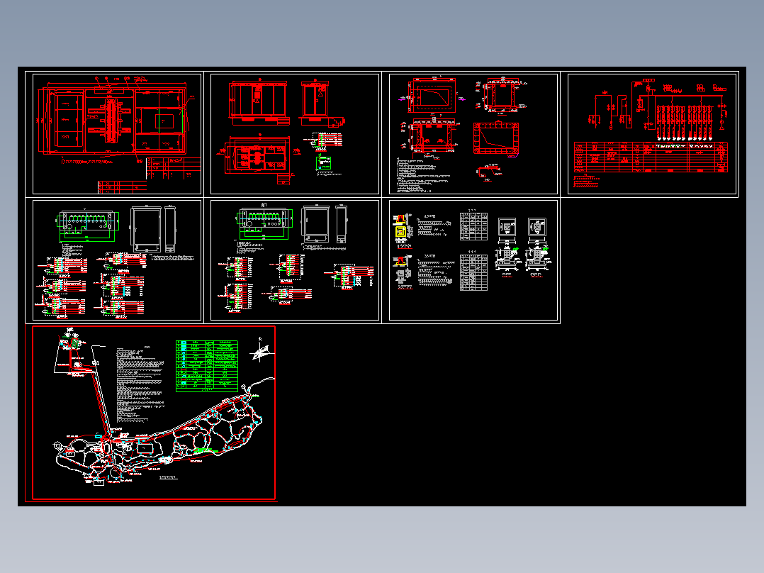 某公园灯具照明布线施工图