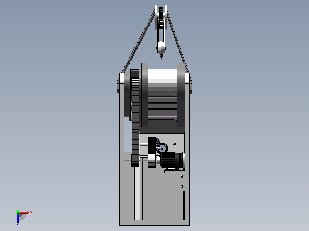 竹笋自动剥皮机sw20可编辑俯视图