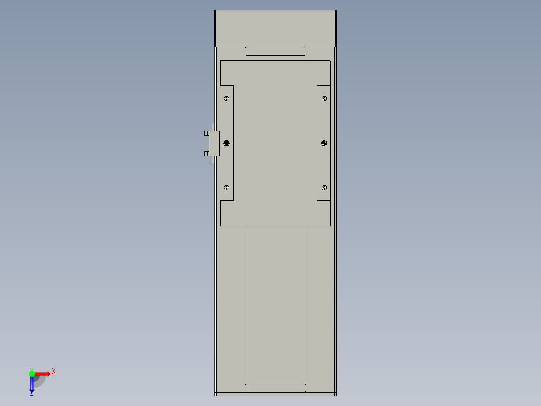 直线模组LHC17-S200-D设计图纸俯视图