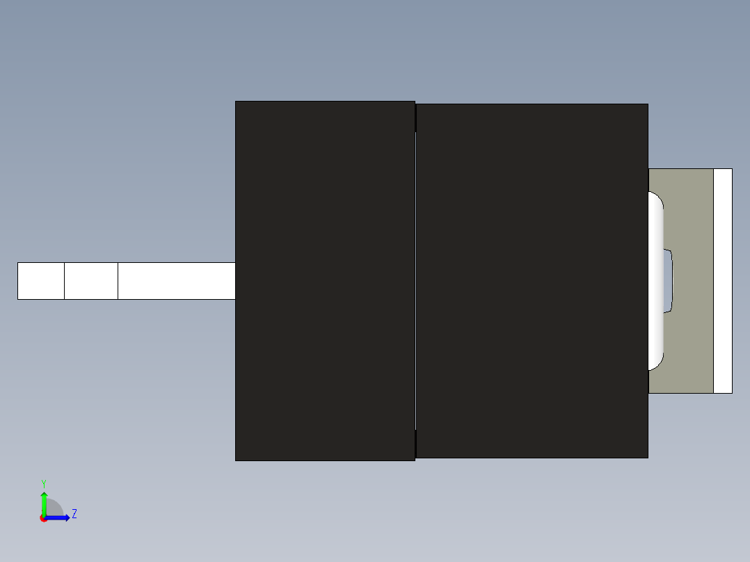 微动开关超小型杠杆SPDT通孔。高H6,6 x宽L12,8 x宽5.8毫米左视图
