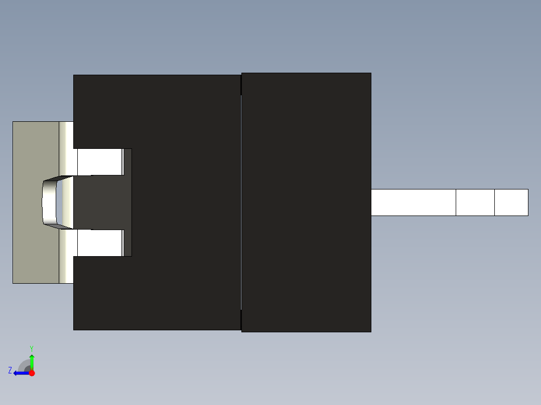 微动开关超小型杠杆SPDT通孔。高H6,6 x宽L12,8 x宽5.8毫米右视图