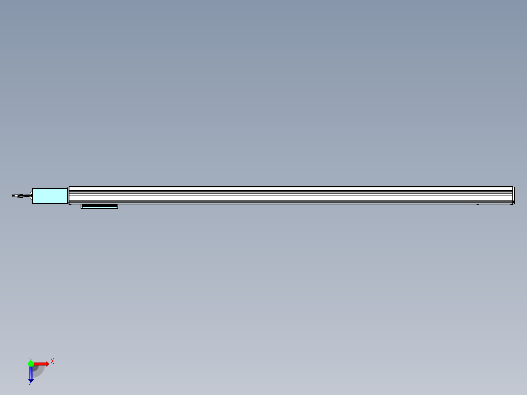 威洛博VBC同步带传动一无尘环境VBC14-L45-S1650-BR-ZP40-C3俯视图