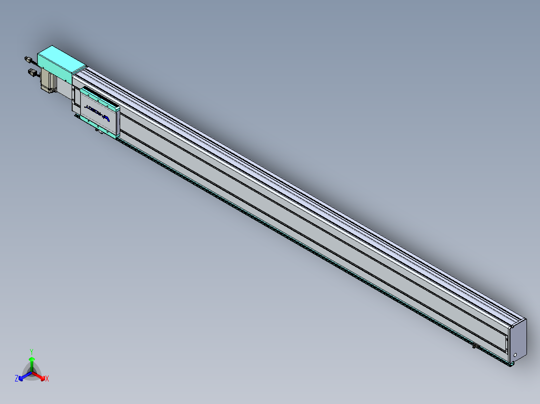威洛博VBC同步带传动一无尘环境VBC14-L45-S1650-BR-ZP40-C3正等轴测图