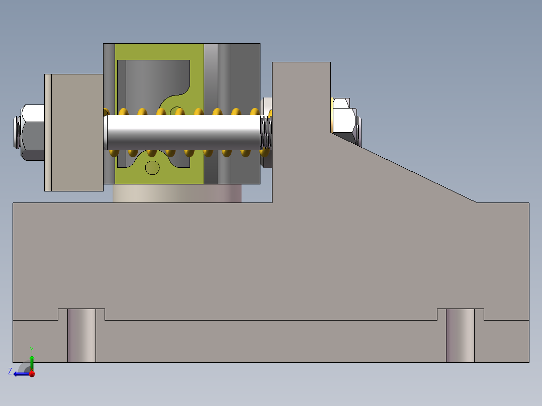 后托架夹具设计钻三杠孔含三维二维说明书右视图