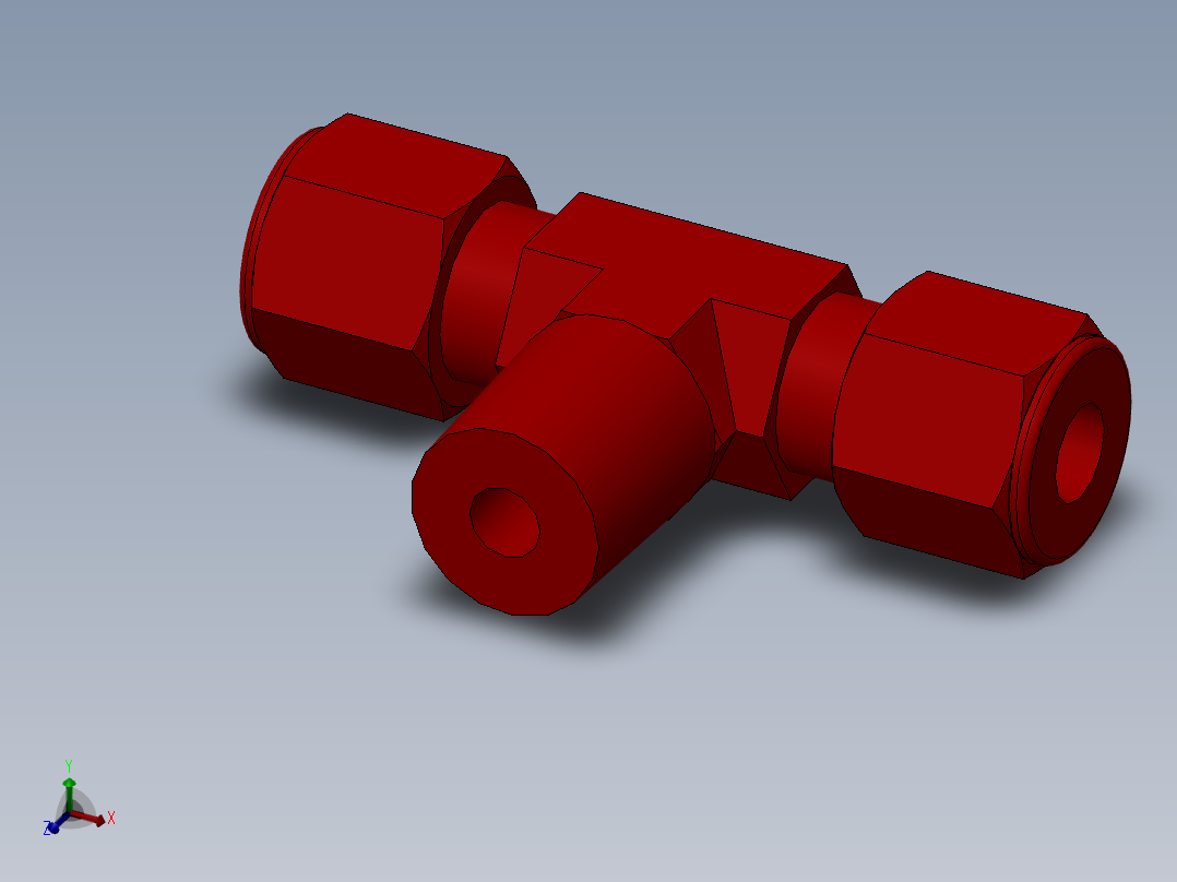 solidworks-lok male branch tee