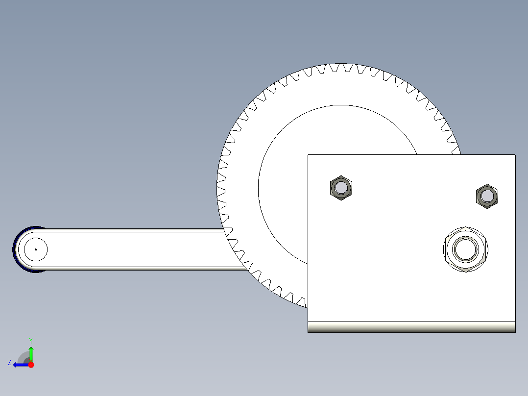 带刹车手动绞盘--stp右视图