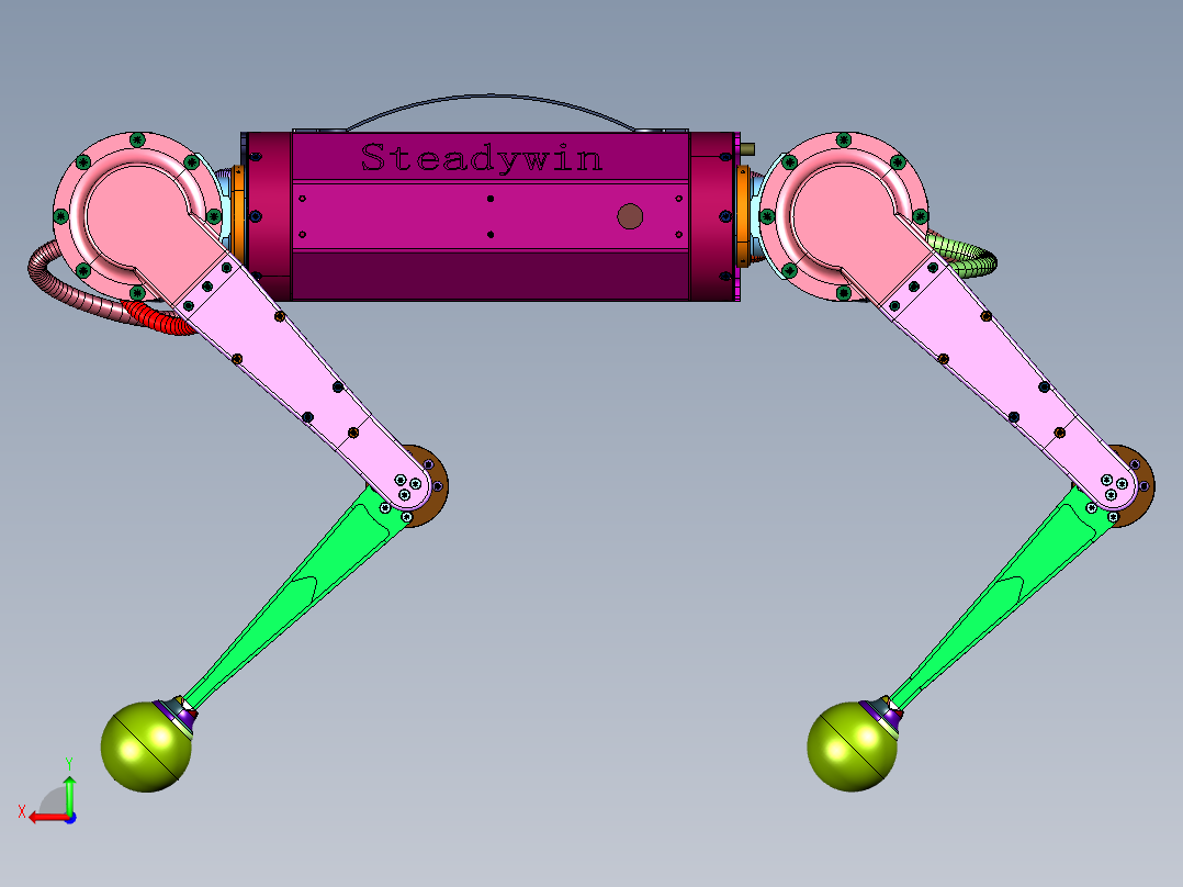 高性能奔跑狗机器人后视图