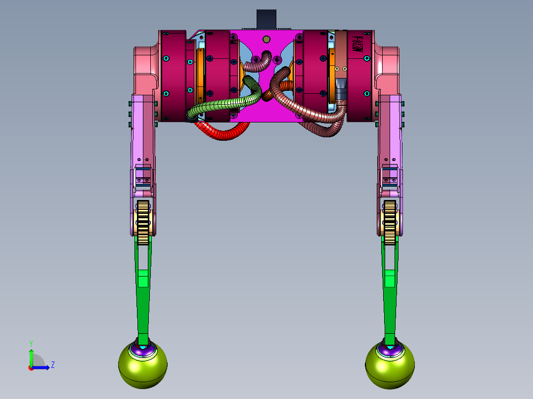高性能奔跑狗机器人左视图