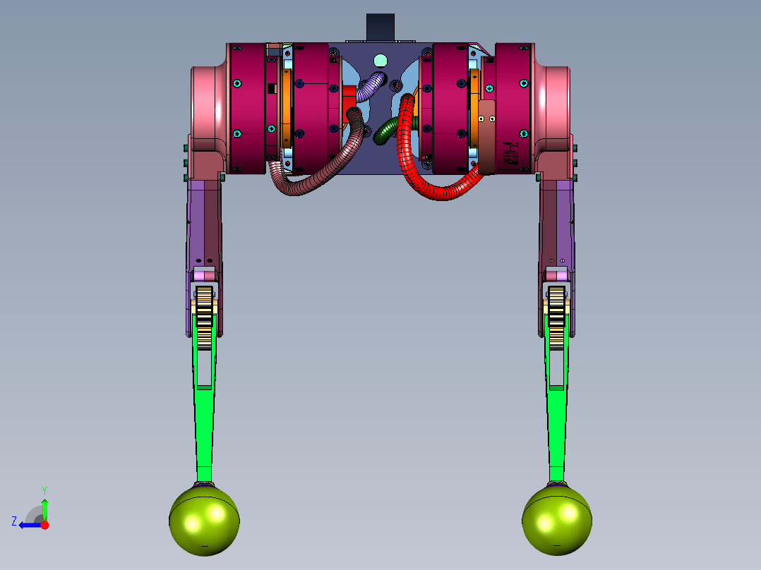 高性能奔跑狗机器人右视图
