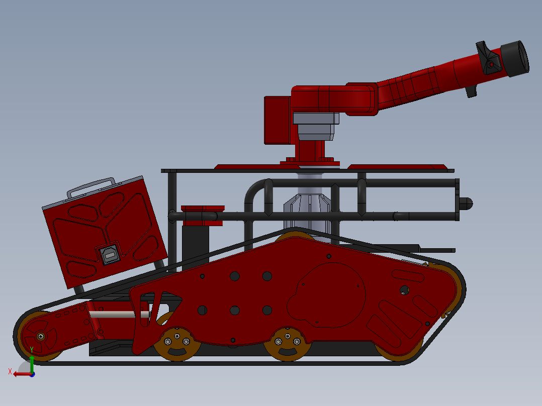 消防机器人V3后视图