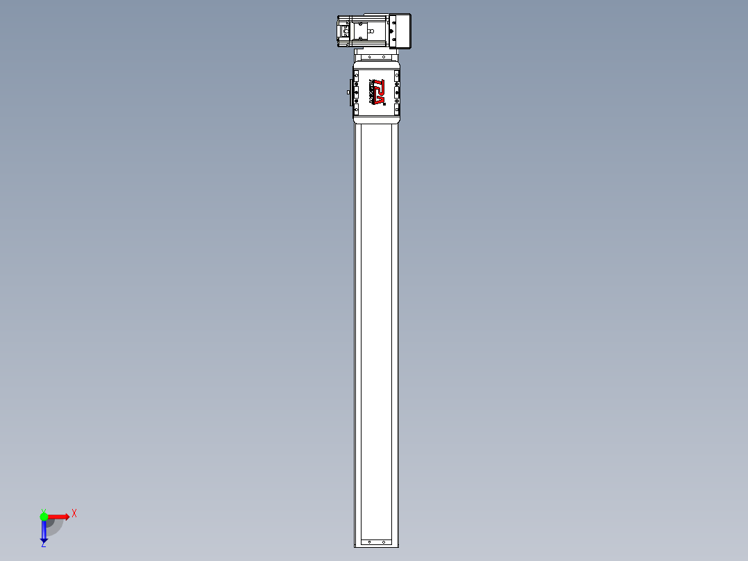 同步带全封闭直线模组TPA-HCB-85D-90-L750-LU-Y-P20-N3俯视图